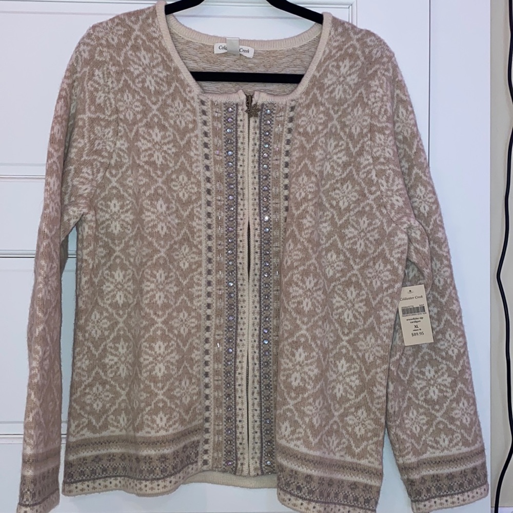 Snowflake zip cardigan